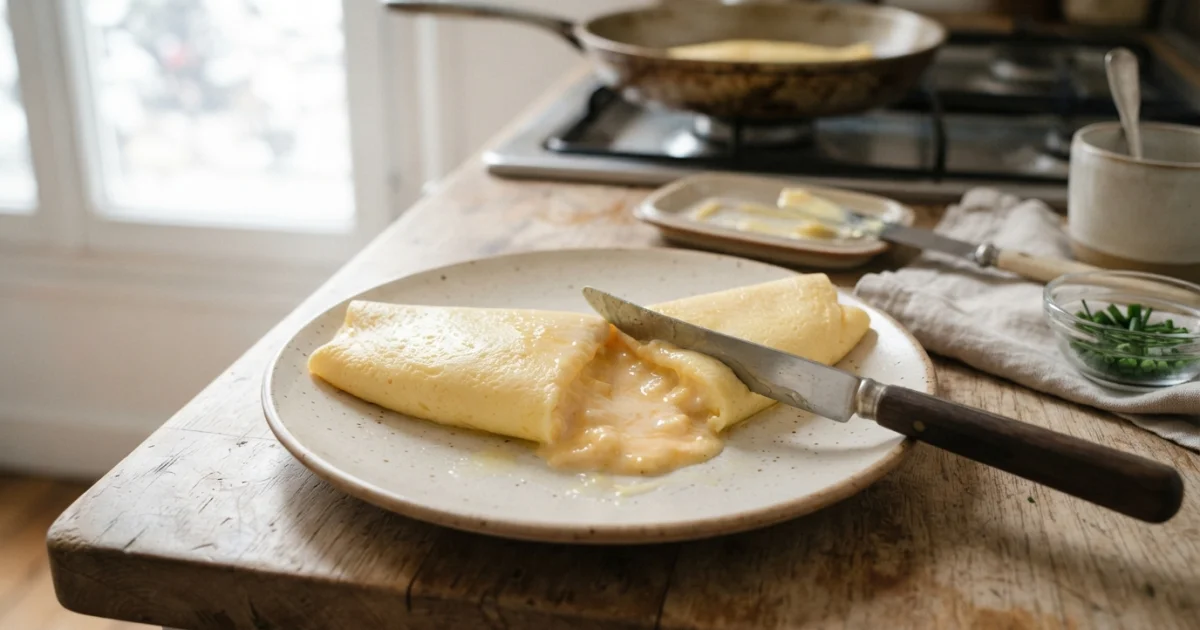 Omlet francuski: jak uzyskać kremowy środek bez zrumienionej skórki?