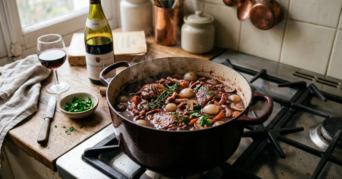 Coq au vin w domu: historia i sekret idealnego sosu